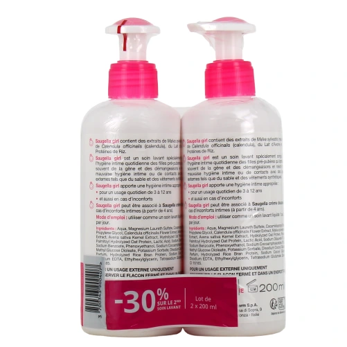 Saugella Girl émulsion lavante Hygiène Intime
