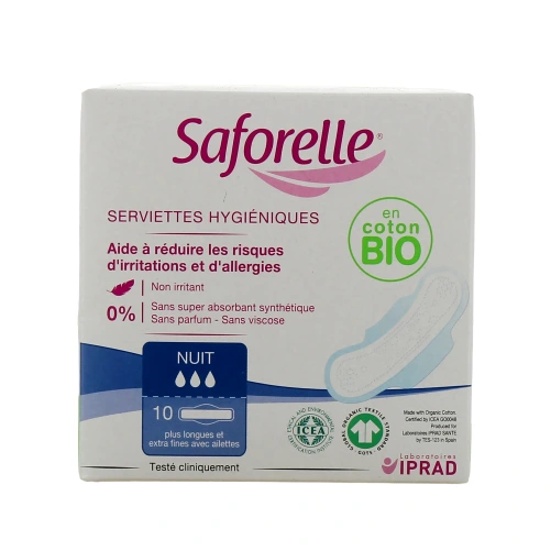 Saforelle Serviettes Hygiéniques Nuit