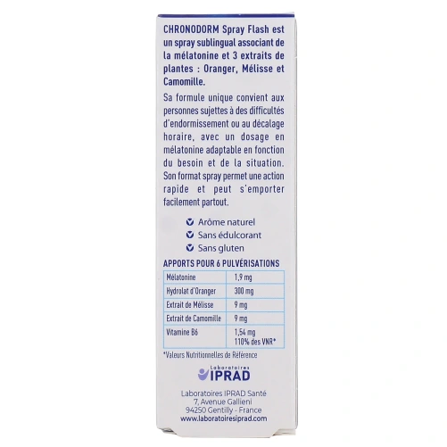 Chronodorm Flash Mélatonine Spray Sublingual