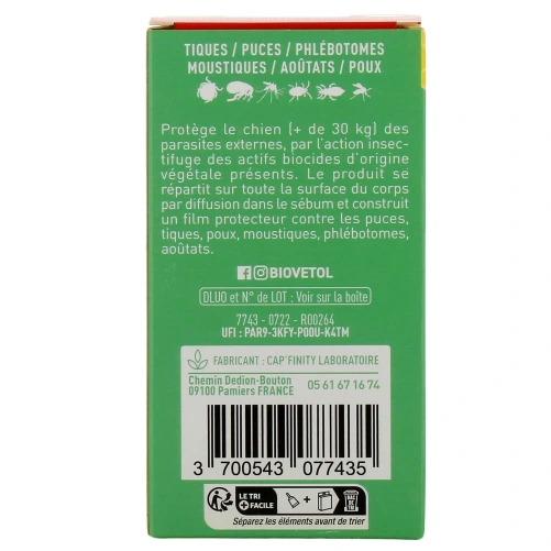 Biovetol Antiparasitaire Pipettes Chien