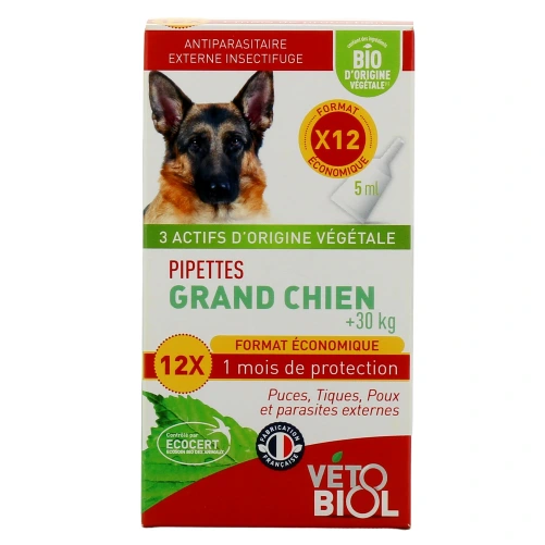 Biovetol Antiparasitaire Pipettes Chien