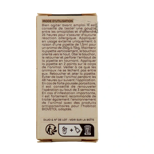 Biovetol Antiparasitaire Pipettes Chien
