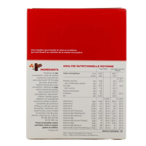 Insudiet Barres Chocolat Caramel Fondant