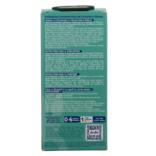 Dodie Biberon Tétine Plate Anti-Colique