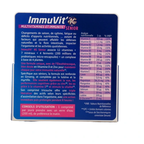Forté Pharma ImmuVit' 4G Multivitamines et Immunité