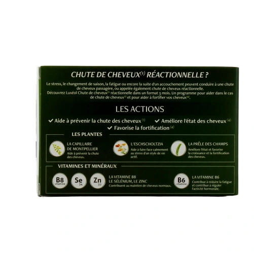 Luxéol Chute de Cheveux Réactionnelle Gélules