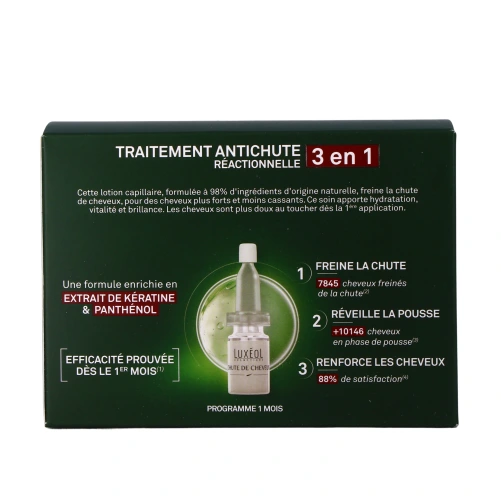 Luxéol Chute de Cheveux Réactionnelle Protocole 2 en 1