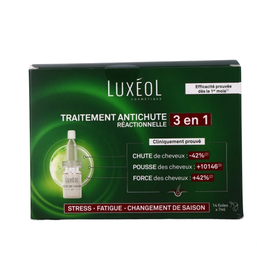 Luxéol Chute de Cheveux Réactionnelle Protocole 2 en 1