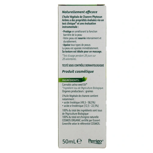 Phytosun Arôms Huile Végétale de Chanvre Bio