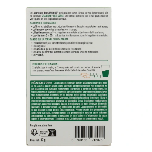 Granions Nez Gorge 10 gélules + 10 comprimés