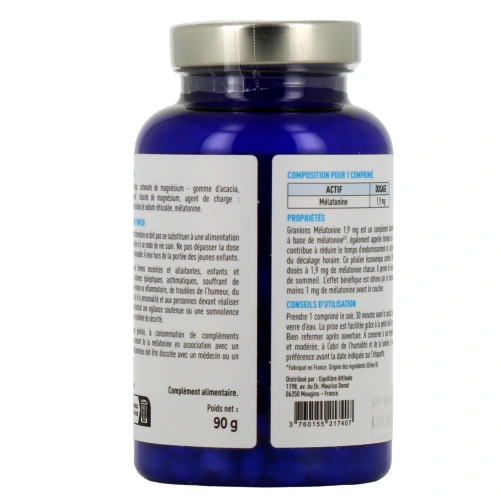Granions Mélatonine 1,9mg Endormissement rapide