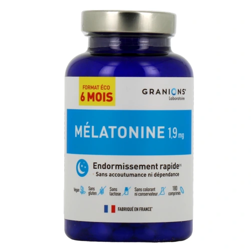 Granions Mélatonine 1,9mg Endormissement rapide