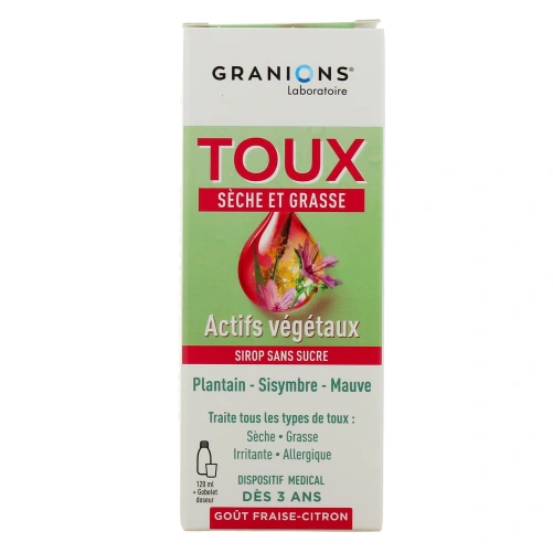 Granions Toux Sèche et Grasse Sirop Sans Sucre