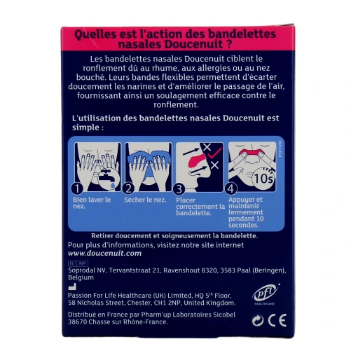Douce Nuit Bandelettes Nasales Anti-Ronflement