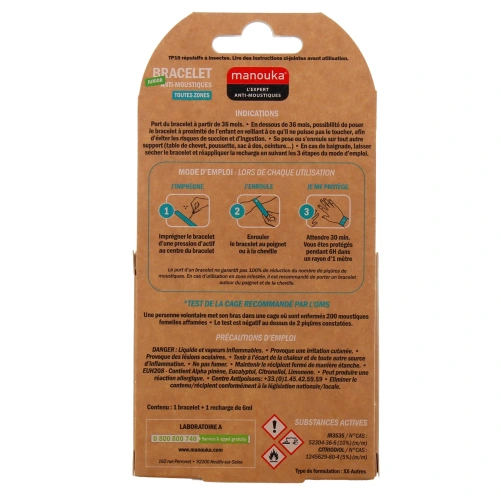 Manouka Bracelet Anti-Moustiques
