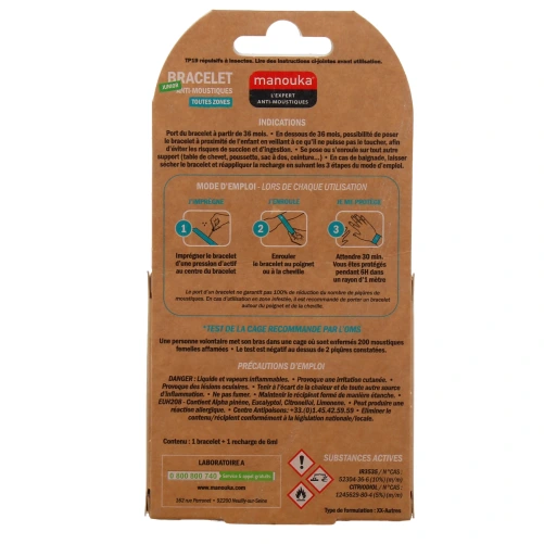 Manouka Bracelet Anti-Moustiques