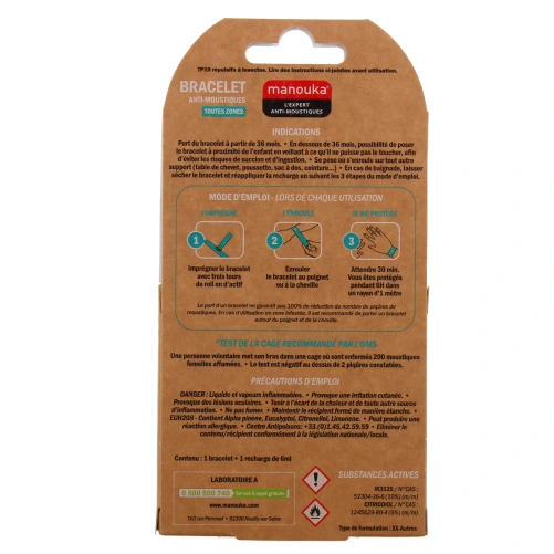 Manouka Bracelet Anti-Moustiques