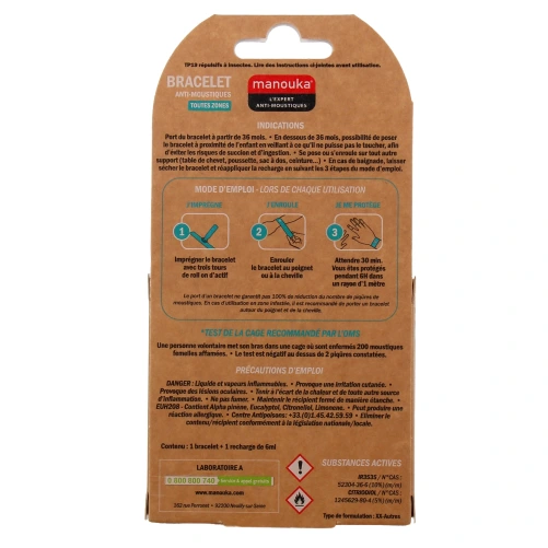 Manouka Bracelet Anti-Moustiques