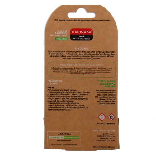 Manouka Diffuseur Anti-Moustiques