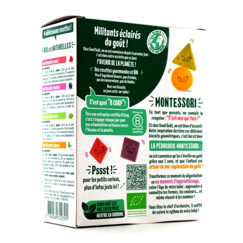 Good Goût Biscuits Bio Bébé Formes et Couleurs