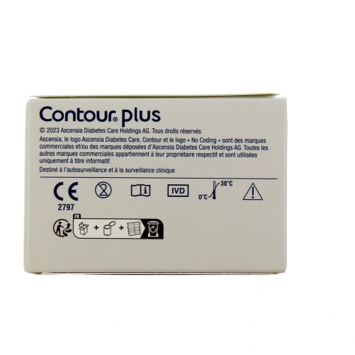Ascensia Contour Plus Bandelettes réactives pour Lecteur de Glycémie