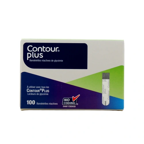 Ascensia Contour Plus Bandelettes réactives pour Lecteur de Glycémie