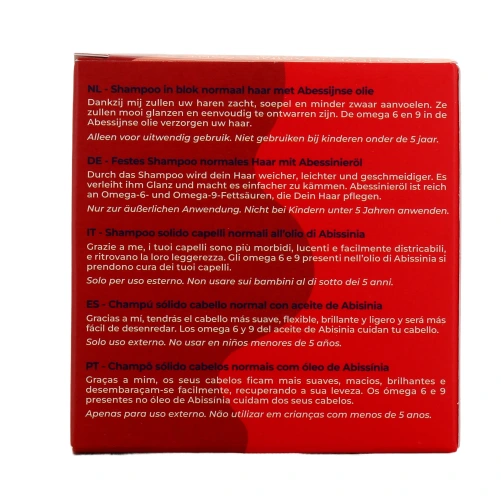 Lamazuna Shampooing Solide Cheveux Normaux à l'huile d'Abyssinie