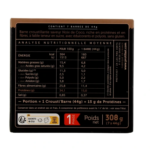 Protifast Hyperprotéiné Barre Crousti