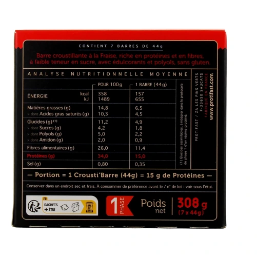 Protifast Hyperprotéiné Barre Crousti