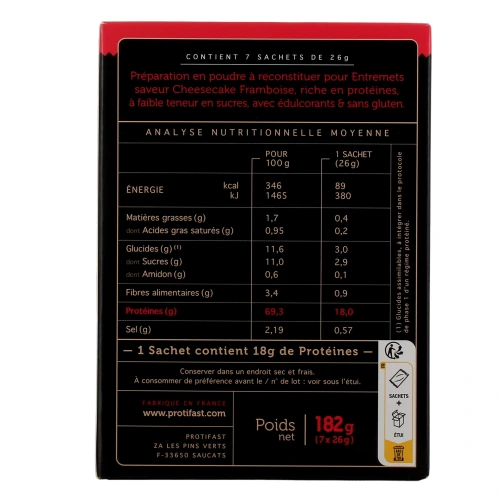 Protifast Entremets Cheesecake Framboise