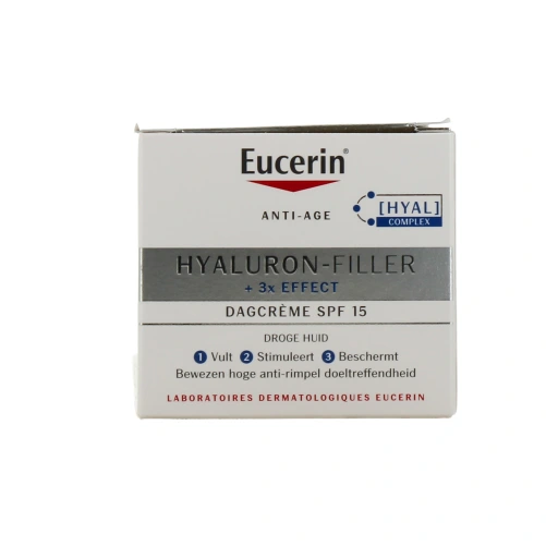 Eucerin Hyaluron-Filler 3X Effect SPF 15 Soin de Jour Peau Sèche