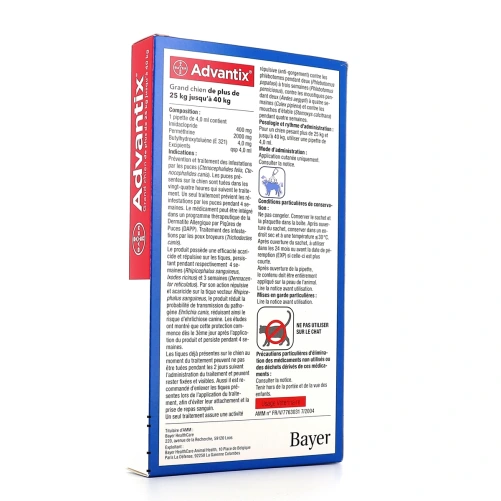 Bayer Advantix Chien Anti-Parasites