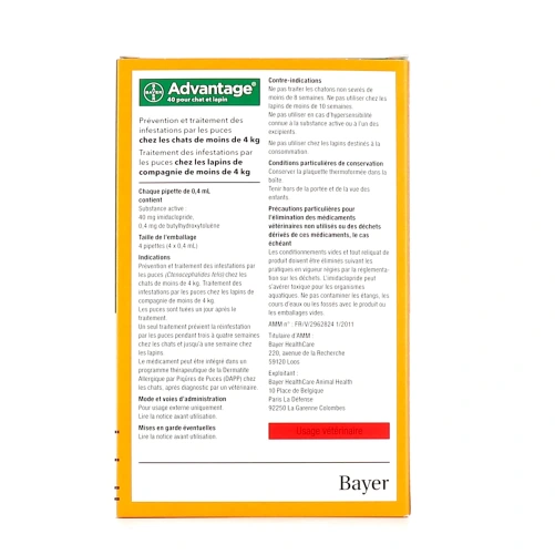 Advantage Pipettes Chat et Lapin