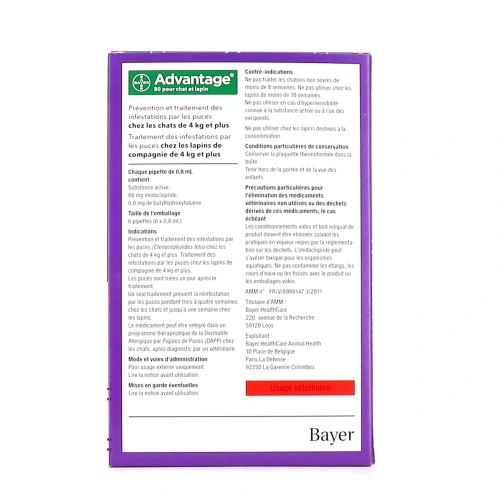 Advantage Pipettes Chat et Lapin