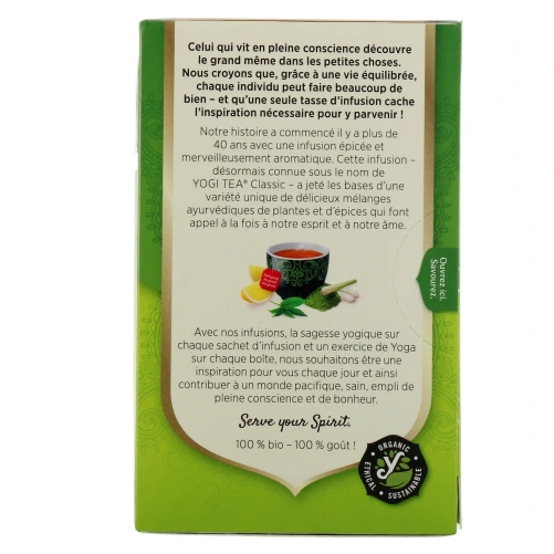 Yogi Tea Thé Vert Matcha Citron