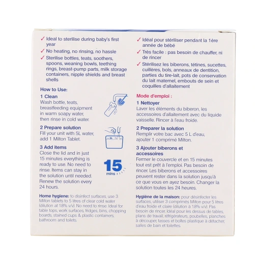 Milton Comprimés Stérilisation