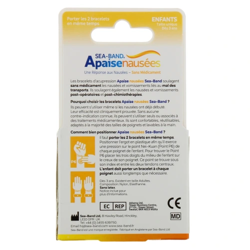 Sea Band Apaise Nausées Bracelets d'Acupression