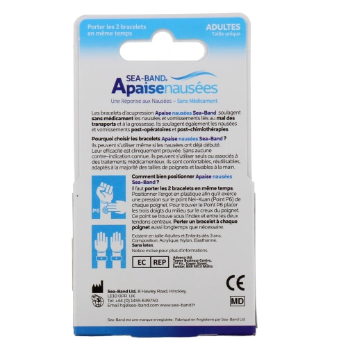 Sea Band Apaise Nausées Bracelets d'Acupression