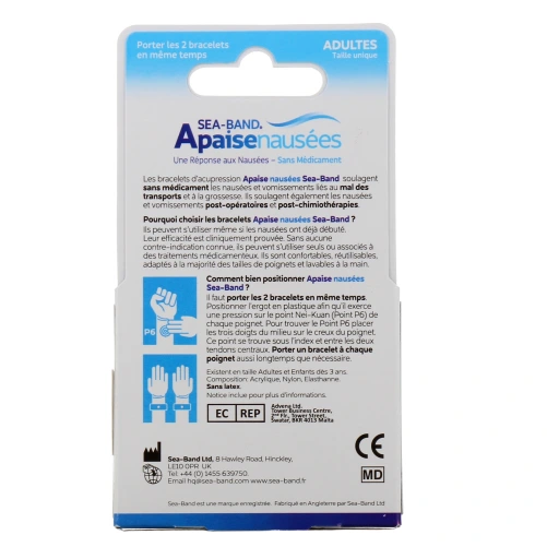 Sea Band Apaise Nausées Bracelets d'Acupression
