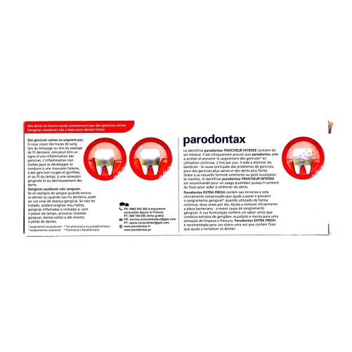 Parodontax Dentifrice Fraîcheur Intense