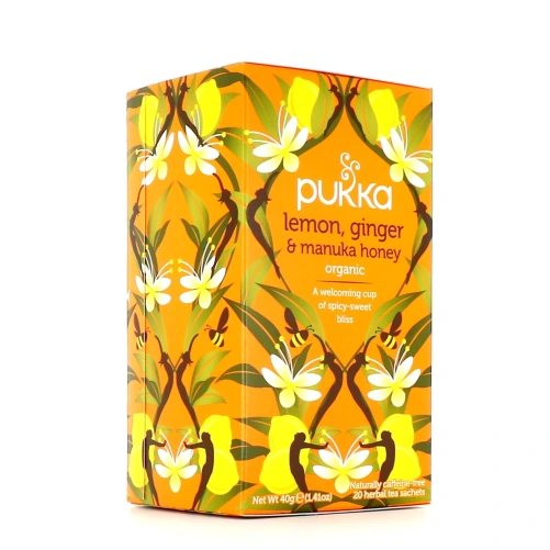 Pukka Infusion Citron Gingembre Miel de Manuka Bio