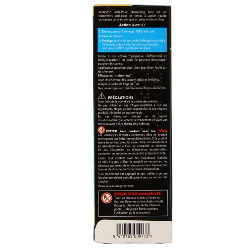 Apaisyl Anti-Poux Shampoing 3en1