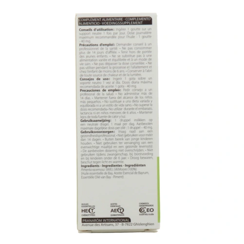 Pranarom Huile Essentielle Bay St Thomas