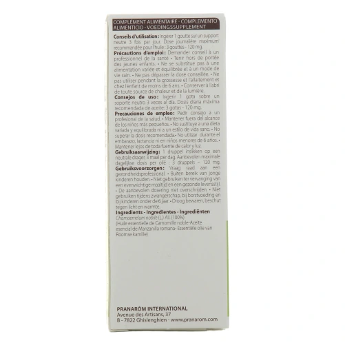 Pranarom huile essentielle camomille noble