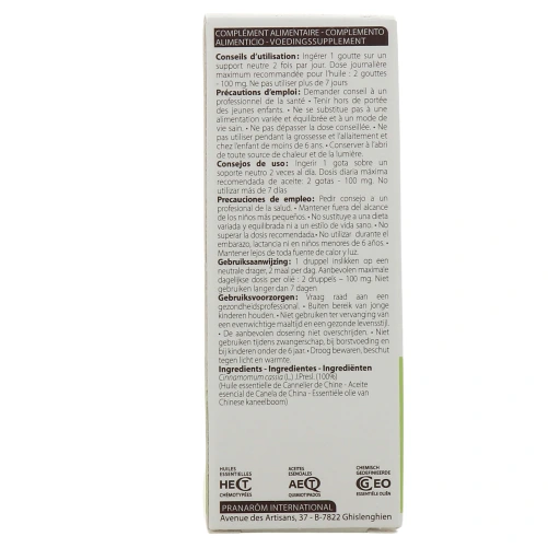 Pranarom huile essentielle de cannelier de Chine