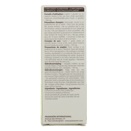 Pranarom huile essentielle cannelier de ceylan