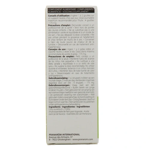 Pranarom huile essentielle Petit grain bigarade