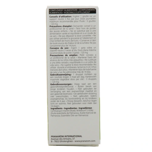 Pranarom huile essentielle Palmarosa