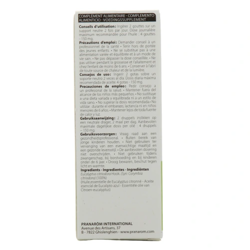 Pranarom Huile essentielle Eucalyptus Citronné