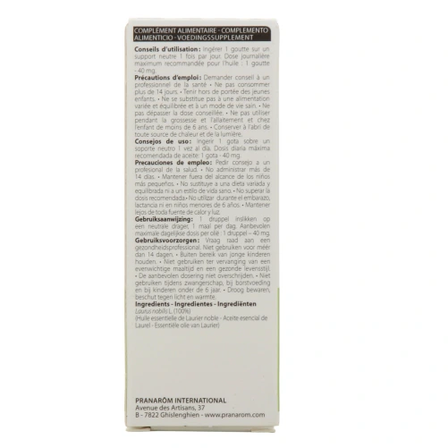 Pranarom huile essentielle de Laurier noble